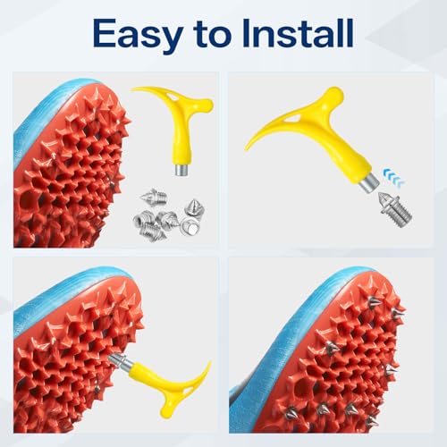 200pcs 3/16 Inch Track Spikes, Stainless Steel Track and Cross Country Spikes with Spike Wrench for Sprint Sports Shoes3