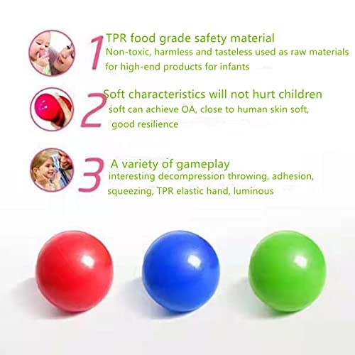 Faukait Stress Ball 3Pack,Glow In The Dark,Easter Party Favor Gifts For Children,Stress Relief Fidget Balls To Relax #TOP7