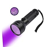 Gatuida Uv LED Taschenlampe mit 51 Leds Violettes Licht Aluminiumlegierung Schwarzlicht für Geocaching Erkennung und Haustierurinflecken bei Zollkontrollen