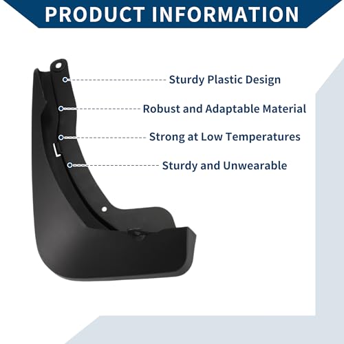 Image of Mud Flaps Splash Guards W /Mount Accessories for Honda E-NP1 2022-2024 Front & Rear Mud Guards