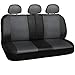 OxGord Car Seat Cover - PU Leather Two Toned Front Low Bucket 50-50 60-40 Rear Split Bench - Universal Fit Cars, Trucks, SUVs, Vans - 10 pc Complete Full Set