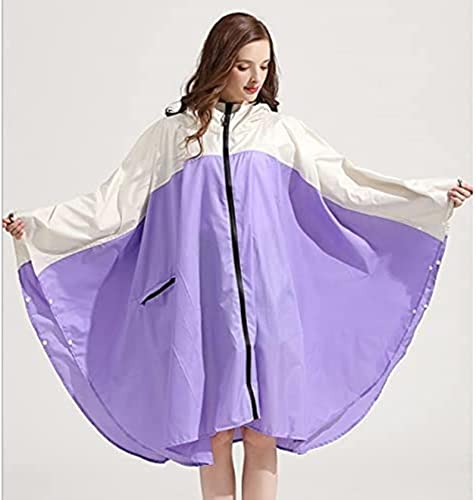 Chubasquero impermeable para mujer y poncho con capucha cortavientos de senderismo 4