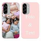 Yoedge Funda Personalizada para Samsung Galaxy A17 4G/5G 6,7', TPU Carcasa Personalizable con Foto Imagen o Texto, Antigolpes por Encargo Personalizado Cover Custom para Samsung Galaxy A17 Case, Rosa