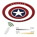 Produktbild Deckenleuchte LED Kreativ Kinderzimmer Dimmbar Fernbedienung Marvel Captain America Rund Modern Deckenbeleuchtung Schlafzimmer Wohnzimmer Mädchenraum Jungenzimmer Wandleuchte Leselicht, Ø62cm, 45W