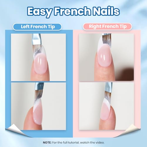 Image of Beetles Nail Art Brush 1Pcs French Tip Oblique Head Gel Nail Art Design Pen Painting Tools Fingernail Brush Nails Cleaning Brushes Nails Salon Diy at Home