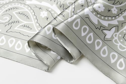 Image of 35 inch Men's Silk Cowboy Scarf - Oversized Western Bandana Neckwear, Large Square Scarf with Gift Packaging