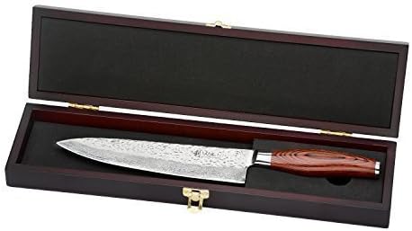 Wakoli Damascus Chef Knife Japanese Damascus Steel VG-10 In Wooden Case