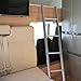 Adjustable Bunk Ladder for RV Bed 55-72 Inch, Silver Home Loft Bed Step Ladder with Hook Kits, 300lbs Load Capacity for Car, Boat, Camper, Motorhome, Library