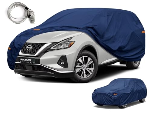 Image of Kaugung Custom Fit SUV Car Cover for Nissan Murano (2005-2026), Heavy Duty Waterproof All Weather Outdoor Protection, Breathable Full Exterior Cover with Vent, Rain Sun Snow UV Proof