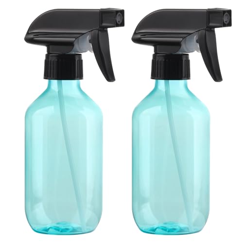 Kunststoff Zerstäuber Sprühflaschen,2 Stücke 300ml Nachfüllbar Wasser Sprühflaschen für Pflanzen,Garten,Haustier-Reinigung,Friseur,Autopflege Trigger-Leere Sprühflaschen