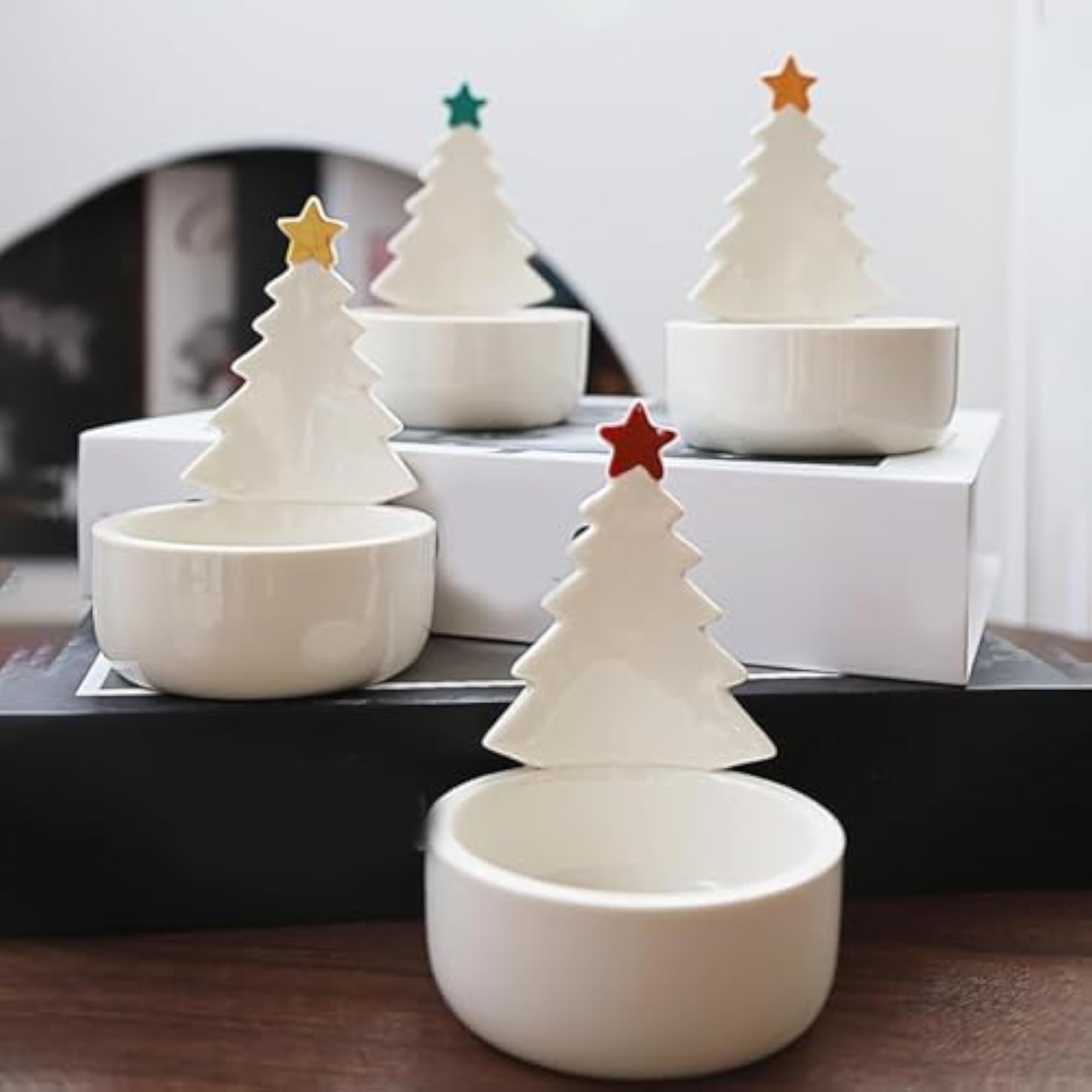 Christmas Tealight Holder Candle Tray for Seasonal Decor