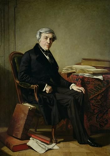 Tableau portrait Jules Michelet : l'art mural vintage pour corriger un mur blanc de chambre