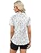 LUYAA Womens Golf Shirt Short Sleeve Workout Tops for Women Quick Dry Lightweight Polo Shirts for Women Quarter Zip Pullover Trendy Marble L