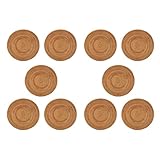 Janasiba 10 juegos de mesa de ratán tejido, antideslizantes, juego de mesa de mimbre, posavasos para platos calientes, redondos, 40 cm