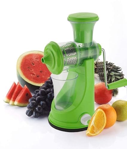 Image of Portable Plastic Juicer Machine for Home, Juicer Hand for Vegetables with Steel Handle Vacuum Locking System, Shake, Fruit Machine for All Fruits (Multi1)