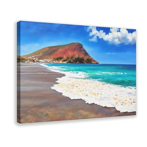 Impression sur toile Tehita Beach de 40,6 x 61 cm pour la décoration murale du salon
