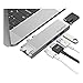 USB C 7-in-1 Hub Multiport Adapter for MacBook Pro 2019/2018/2017/2016, MacBook Air 2018/2019; Gigabit Ethernet, 4K HDMI, 40Gbps Thunderbolt 3, 100W PD, 2 USB 3.0 and SD/Micro Card Reader (Space Grey)