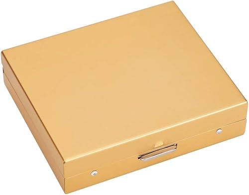 Miniatura 9 de Juego de dados de metal de 6 caras, juego de dados con caja de almacenamiento, juego de mesa, juegos de póquer, accesorios de dados (caja dorada)