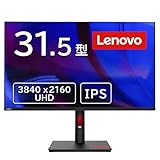 Lenovo ThinkVision T32p-30 モニター 31.5インチ UHD(4K)【100%sRGB / 95%DCI-P3 / Type-C 90W給電対応】 IPS液晶 非光沢 VESA対応 USB 3.2 HDMI DP Type-Ax4 63D2GAR1JP