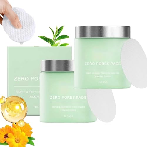 Quia Zero Pore Pads, Quia Korean Beauty Pore Pads, Deep Cleansing & Pore Minimizing, Dual-Textured Exfoliating Facial Pad to Smooths Skin Texture & Brightens Skin, Ideal for All Skin Types (2Pcs, 1)