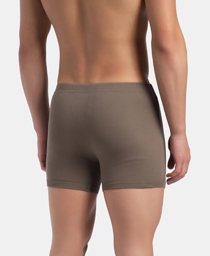 Image of Jockey 8008 Men Super Combed Cotton Rib Solid Boxer Brief with Ultrasoft and Durable Waistband (Pack of 2)