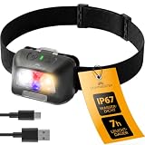 LICHTMEISTER® Stirnlampe (700 Lumen, 1100 mAh Akku) - Stirnlampe LED wiederaufladbar perfekt zum joggen - ultraleichte Kopflampe IP67 Wasserdicht - Stirnlampe LED Batteriebetrieb möglich LICHTMEISTER® Stirnlampe (700 Lumen, 1100 mAh Akku) - Stirnlampe LED wiederaufladbar perfekt zum joggen - ultraleichte Kopflampe IP67 Wasserdicht - Stirnlampe LED Batteriebetrieb möglich