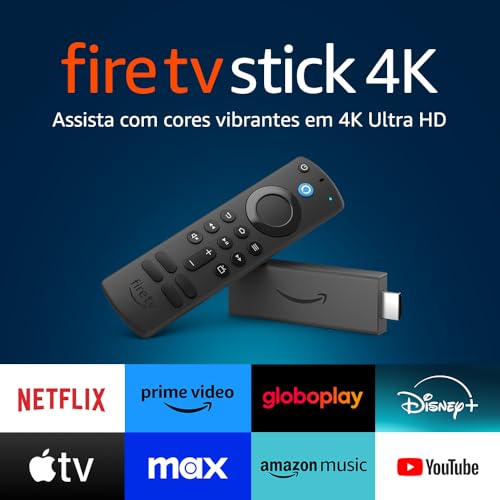 Fire TV Stick 4K com Controle Remoto por Voz com Alexa (inclui comandos de TV) | Dolby Vision