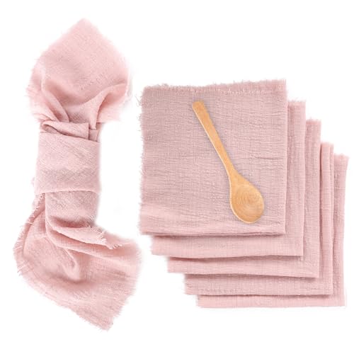 Cotton Napkins, Table Cloth Napkins 6 Pack, Kitchen Dining Table Napkins 100% Cotton Napkins 42x42 cm for Weddings Party Dinner Christmas Daily Use