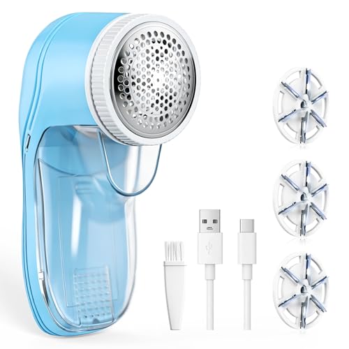 Rasoir Anti Bouloche Vetement, Rasoir Bouloche électrique avec 3 Lames et Câble USB, Portatif...