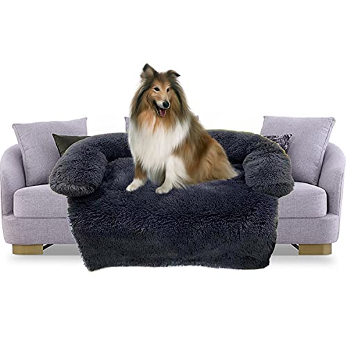 Orthopädisches Hundebett Ergonomisches Hundesofa - Hundecouch mit eierförmiger Kistenschaum für kleine Hunde, waschbar rutschfest Hundebetten (XL, Schwarz) Cover