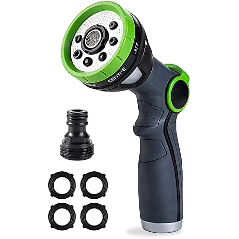 Garden Hose Nozzle Sprayer Thumb Control High Pressure Pistol Grip Easy Water Control- Hose Spray Nozzle Best for Watering Plants Cleaning & Car Wash/Features 10 Spray Nozzle Cover