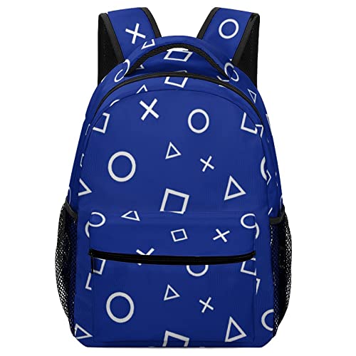 Kazynee Modern Gamepad Laptop Backpack,Abstract Art Teen Video Games Gamepad Buttons Printed School Travel Backpack One Size #TOP5