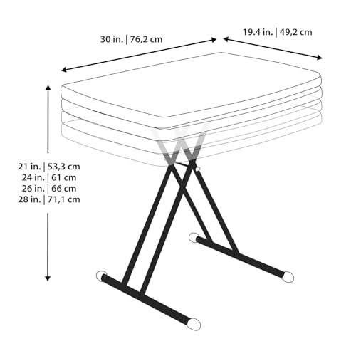 LIFETIME 28240 Adjustable Folding Laptop Table TV Tray, 30 Inch Almond by LIFETIME - Image 7