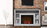 Cambridge Seville Fireplace Mantel with Electronic Fireplace Insert, White