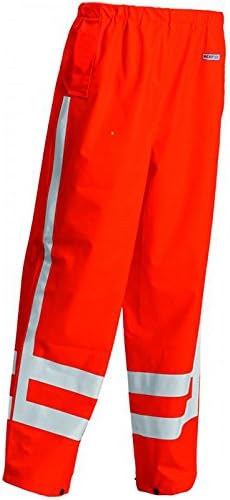 Lyngsoe LR71-RWS-05-L Microflex Rain Trousers Size L in hi-viz Orange, L