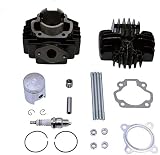 Wai Danie 40mm Zylinderkopf Kolben Ringe Dichtung Zündkerze Rebuild Kit Kompatibel mit Yamaha PW50 PW 50 QT 50 QT50 Kids Bike Dirt Bike
