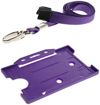 Lanyard Neck Strap 10mm Wide with Metal Lobster Clip and Safety Breakaway with Badge Pass Card ID Holder for Credit Card Sized ID Cards  Blue (Pack of 1) by ID Card It