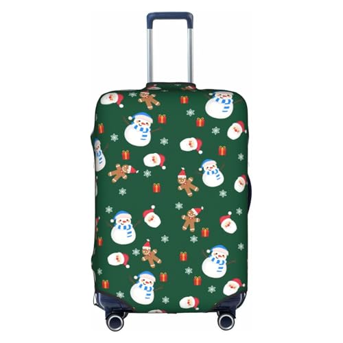 Travel Luggage Cover Christmas Snowman Santa Gingerbread Green Fashion Washable Baggage Suitcase Protector Fit For Luggage Small