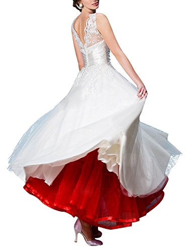 Honeystore Women's Wedding Underskirt Long Ballet Tutu Skirt Full Petticoat Slip Red S #TOP1