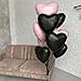 Black Heart Balloons,10Pcs Black Foil Heart Shaped Love Balloons,18Inch Helium Polyester Film Balloon for Valentines,Engagement,Birthday,Anniversary,Wedding Party Decorations