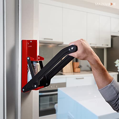 Can Crusher With Built In Bottle Opener – Wall Mounted – Hand Operated – Manual – Crushes Aluminum Cans And Plastic Bottles Up To 16 Oz By Mazeluxe #TOP2