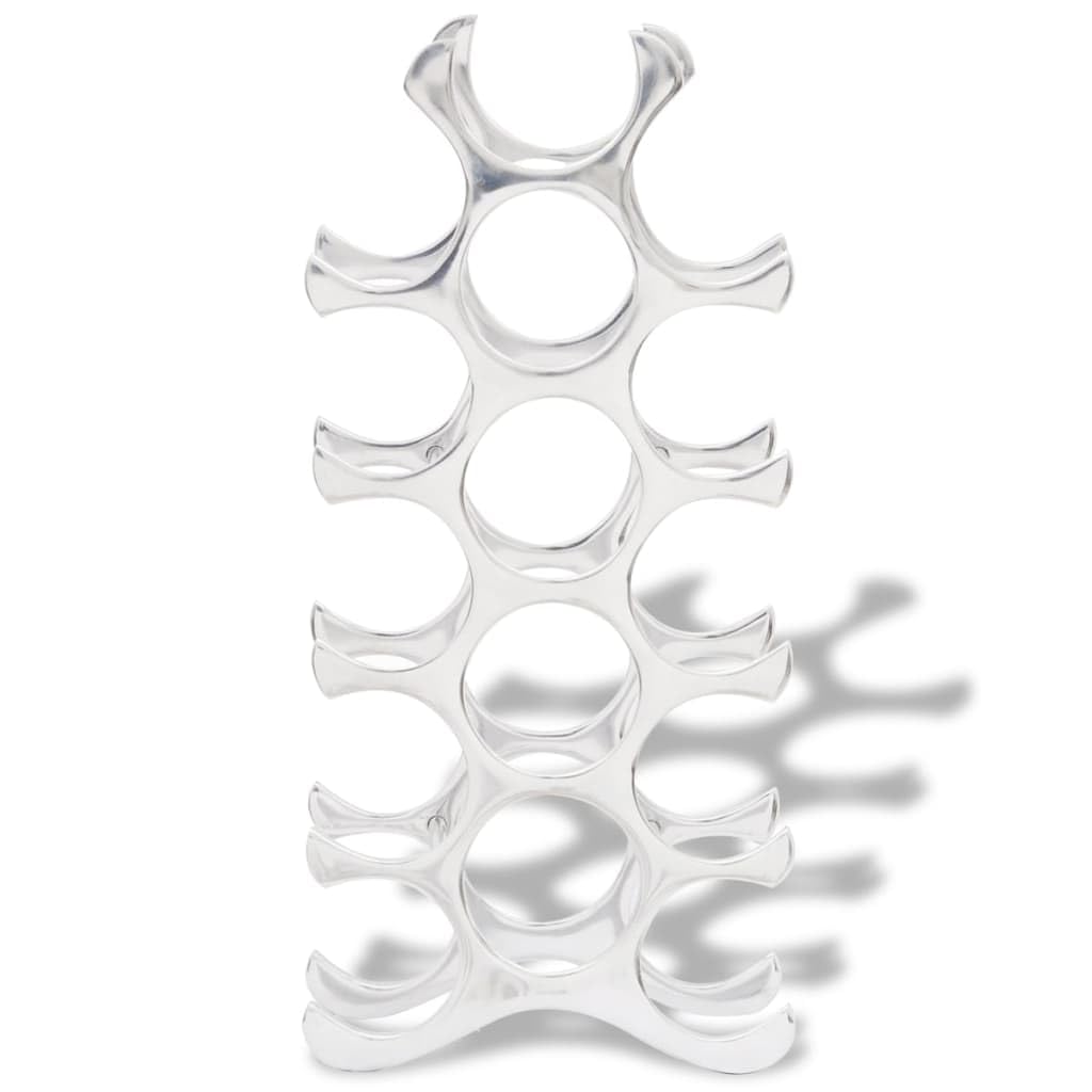 Solivagant Portabottiglie da Tavola in Alluminio per 15 Bottiglie Argento,Argento,3kg