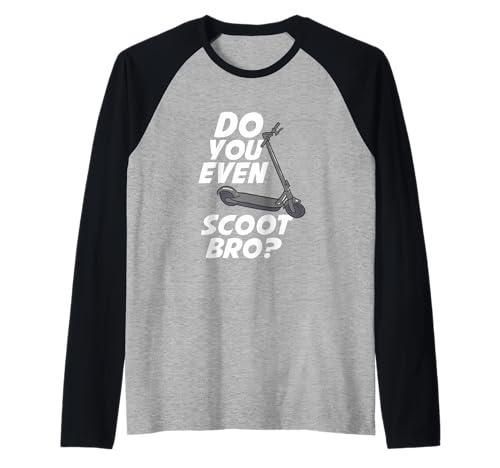 Funny Scooter Lover City Scooter Design - Trottinette électrique Amusante pour Adolescents Manche Raglan