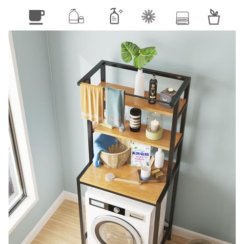 Étagère à linge avec support multifonction Nizat à haute capacité de rangement vertical
