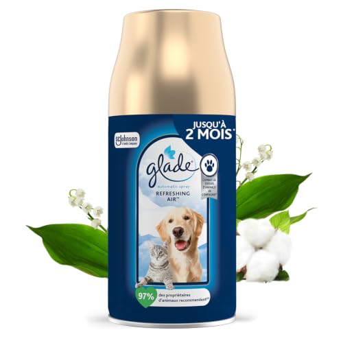 Glade Recharge Automatic Spray Pet Range - Infusé Aux Huiles Essentielles - Idéal Contre Les Odeurs Des Animaux - Jusqu'à 2 Mois De Parfum - 1 Recharge