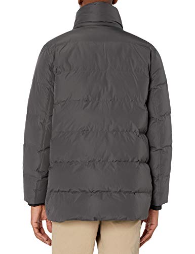 Image of Andrew Marc Men's Gattica Down Parka Jacket With Removable Faux Fur Trimmed Hood and Bib