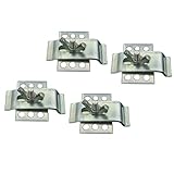 4 Stück Edelstahl Becken Waschbecken Clips, Hochleistungs Ersatz -Spülen Klammern Spülenzubehör Waschbecken Stützklemme Arbeitsplatten Installation und Reparaturskit Spüle Reparatur Kit - Quadrat