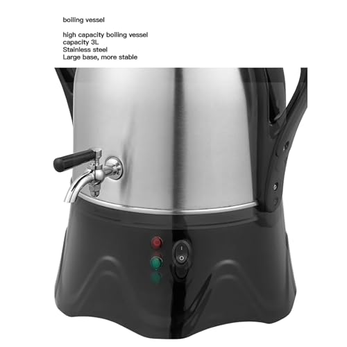Tetera eléctrica turca 220V con capacidad 3L acero y 1L cerámica miniatura 4