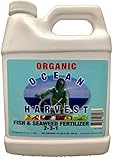 Fish and Seaweed Fertilizer from Ocean Harvest | Organic Plant Food Made from Fish Hydrolysate and Organic Kelp Liquid Seaweed | Organic Fertilizer for Vegetables | 1 QT