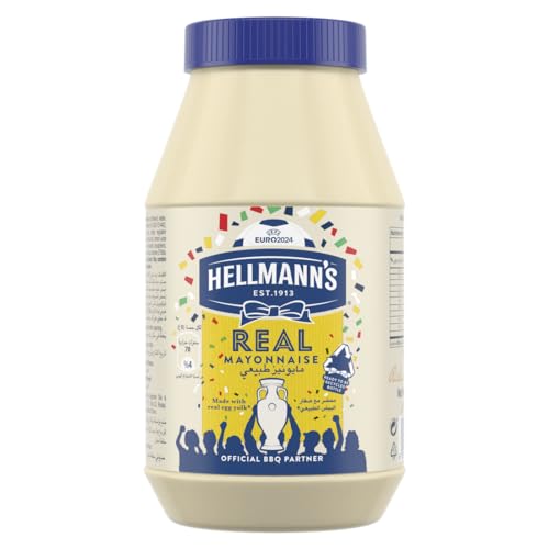 مايونيز مثالي للتغميس أو التتبيلة أو الدهن في عبوة بلاستيكية معاد تدويرها بنسبة 100% من هيلمانز، 915 جرام